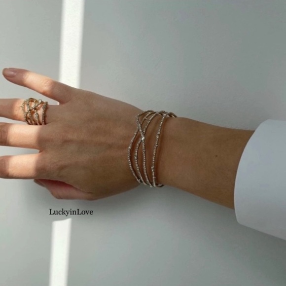 ALEXIS BITTAR • Silver Orbiting
Crystal Encrusted Thorny Lace Ring sz 7 - Picture 10 of 14